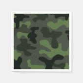 グレイ暗緑色カモフラージュno.14プリント スタンダードカクテルナプキン (正面)