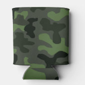 グレイ暗緑色カモフラージュno.14プリント 缶クーラー (裏面)