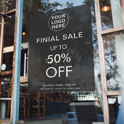 グレイ最終セール特別割引オファーのロゴストア ウィンドウサイン