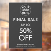 グレイ最終セール特別割引オファーのロゴストア ウィンドウサイン (シート2)