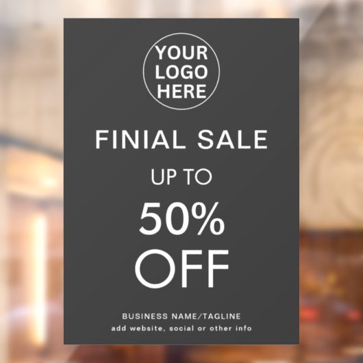 グレイ最終セール特別割引オファーのロゴストア ウィンドウサイン (シート2)