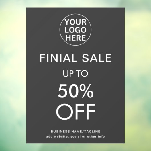 グレイ最終セール特別割引オファーのロゴストア ウィンドウサイン (シート3)