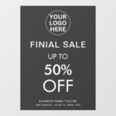 グレイ最終セール特別割引オファーのロゴストア ウィンドウサイン (シート)