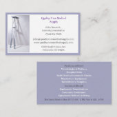 グレイ松葉装備医療シニア気に 名刺 (正面/裏面)