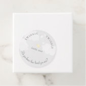 グレイ淡い色のトゥインクルリトルスターベビーシャワー誕生日 フェイバータグ (インサイチュ)