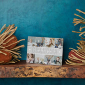 グレイ淡い色の私たちはあなたの祖母の写真コラージュ愛 フォトプラーク (側面)