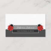 グレイ点々のあるクエレガント長方形 名刺 (正面)