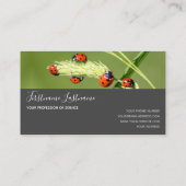 グレイ点々のあるクエレガント長方形 名刺 (裏面)