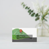 グレイ点々のあるクエレガント長方形 名刺 (スタンド正面)