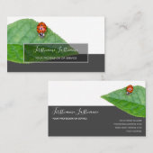 グレイ点々のあるクエレガント長方形 名刺 (正面/裏面)