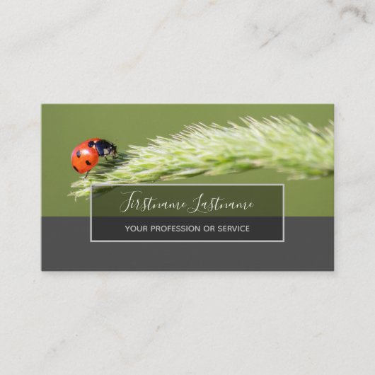 グレイ点々のあるクエレガント長方形b 名刺 (正面)