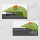 グレイ点々のあるクエレガント長方形b 名刺 (正面/裏面)