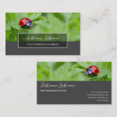 グレイ点々のあるクエレガント長方形b 名刺 (正面/裏面)