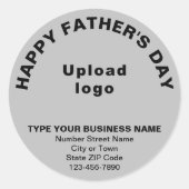 グレイ父の日のビジネスの丸ステッカー ラウンドシール (正面)