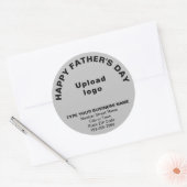 グレイ父の日のビジネスの丸ステッカー ラウンドシール (封筒)