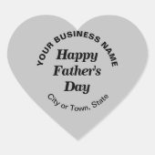 グレイ父の日ビジネスハートシェイプシール ハートシール (正面)