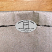 グレイ父の日ビジネス楕円シェイプステッカー 楕円形シール