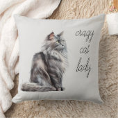 グレイ猫 クッション (ブランケット)