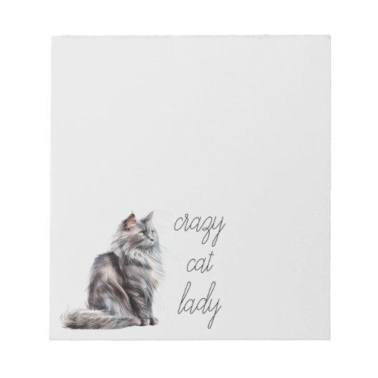 グレイ猫 ノートパッド (正面)