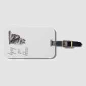 グレイ猫 ラゲッジタグ (正面横)