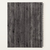 グレイ男らしウッドミニマ素朴リストデザイン プランナー手帳 (裏面)