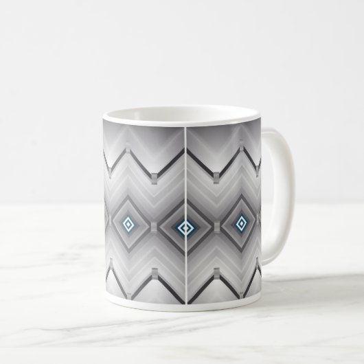 グレイ白黒マグ コーヒーマグカップ (正面右)