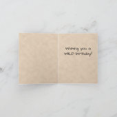 グレイ素晴らしウルフハウリングワイルドライフハッピーバースデー カード (内部)