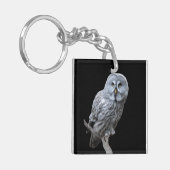 グレイ素晴らしフクロウ キーホルダー (正面左)