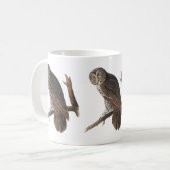 グレイ素晴らしフクロウ コーヒーマグカップ (正面左)