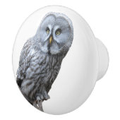 グレイ素晴らしフクロウ セラミックノブ (右)