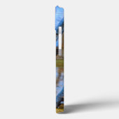 グレイ素晴らしフクロウ&フェンス野生生物フォトポートレート Case-Mate iPhoneケース (裏面 / 左)