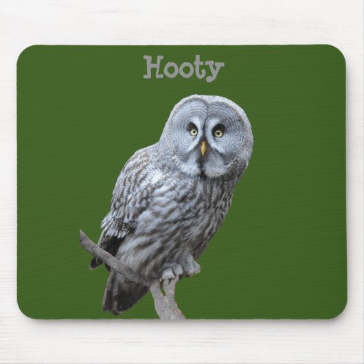 グレイ素晴らしフクロウ マウスパッド (正面)