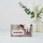 グレイ素朴ウエスタンブルスカルイエローサンフラワー 名刺 (スタンド正面)