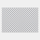 グレイ素朴ウッドランドディアー&スノーフレークホリデー ラッピングペーパーシート (正面3)