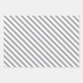 グレイ素朴ウッドランドディアー&スノーフレークホリデー ラッピングペーパーシート (正面2)