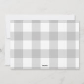 グレイ素朴ジンガム・メリー・クリスマス シーズンカード (裏面)