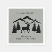 グレイ素朴バック狩り学士週末 スタンダードカクテルナプキン (正面)