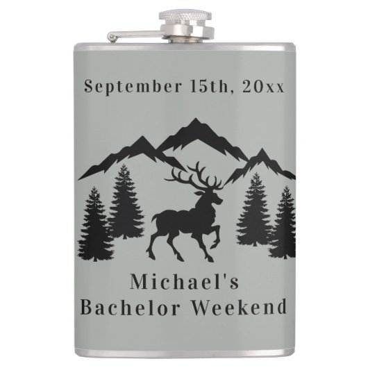 グレイ素朴バック狩り学士週末 フラスク (正面)