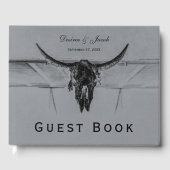 グレイ素朴ブラックウエスタンカウズスカル結婚ズ ゲストブック (正面)