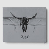 グレイ素朴ブラックウエスタンカウズスカル結婚ズ ゲストブック (裏面)