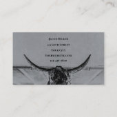 グレイ素朴ブラックウエスタンカウズスカル 名刺 (裏面)