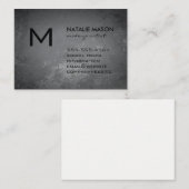 グレイ素朴モノグラム 名刺 (正面/裏面)