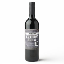 グレイ素朴21番醸造ハッピーバースデービールボトルL