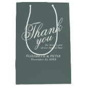 グレイ結婚の歓迎ありがとう ミディアムペーパーバッグ (正面)