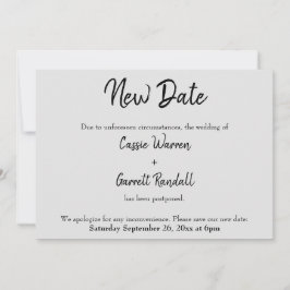 グレイ結婚カードの黒番「New Date」 招待状