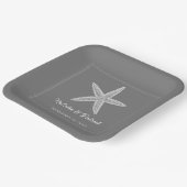 グレイ結婚ヒトデ紙プレート ペーパープレート (傾斜あり)