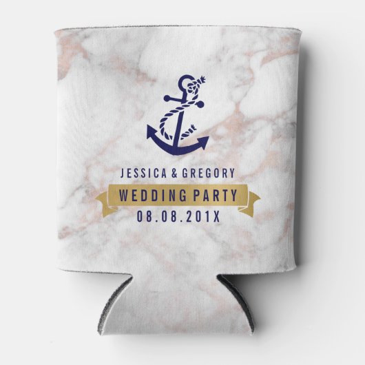 グレイ航海のマーブルボートいかりクーラーボックス 缶クーラー (正面)