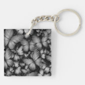 グレイ蝶プリント キーホルダー (裏面)