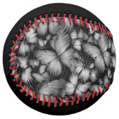 グレイ蝶プリント ソフトボール (正面左)