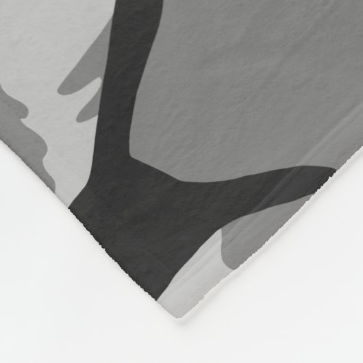 グレイ迷彩猫パターズグレイ猫迷彩柄 フリースブランケット (角)